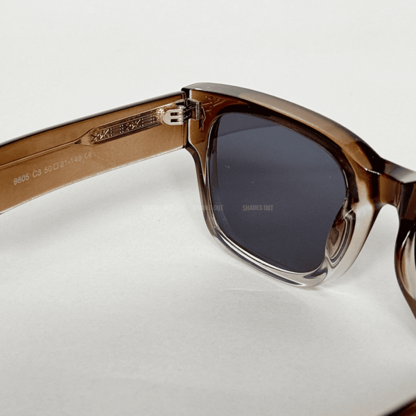 Luxury Designer Sunglasses - Transparent Brown | Shades Out - Image 3