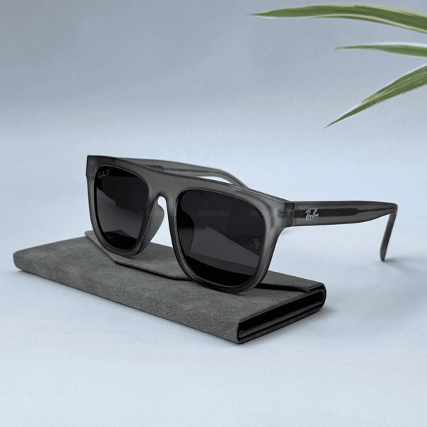 RayBan Gray Gradient Polarized Square Men Sunglasses | Shades Out