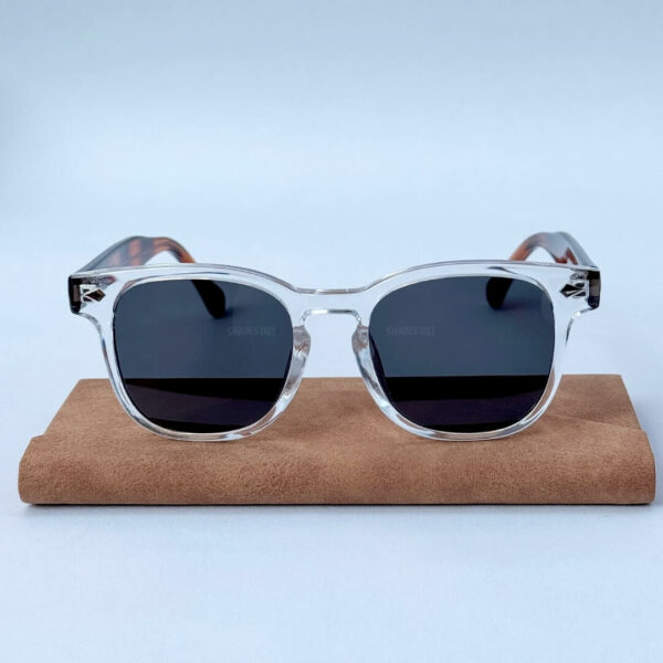 Transparent Tortoise Wayfarer Sunglasses - Image 2